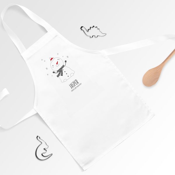 personalised-snowman-childrens-apron