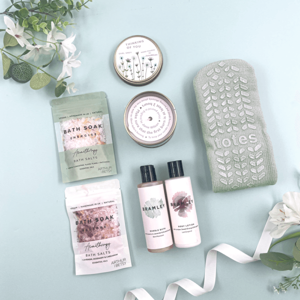 The Thinking Of You Pamper Gift Box Flat Lay